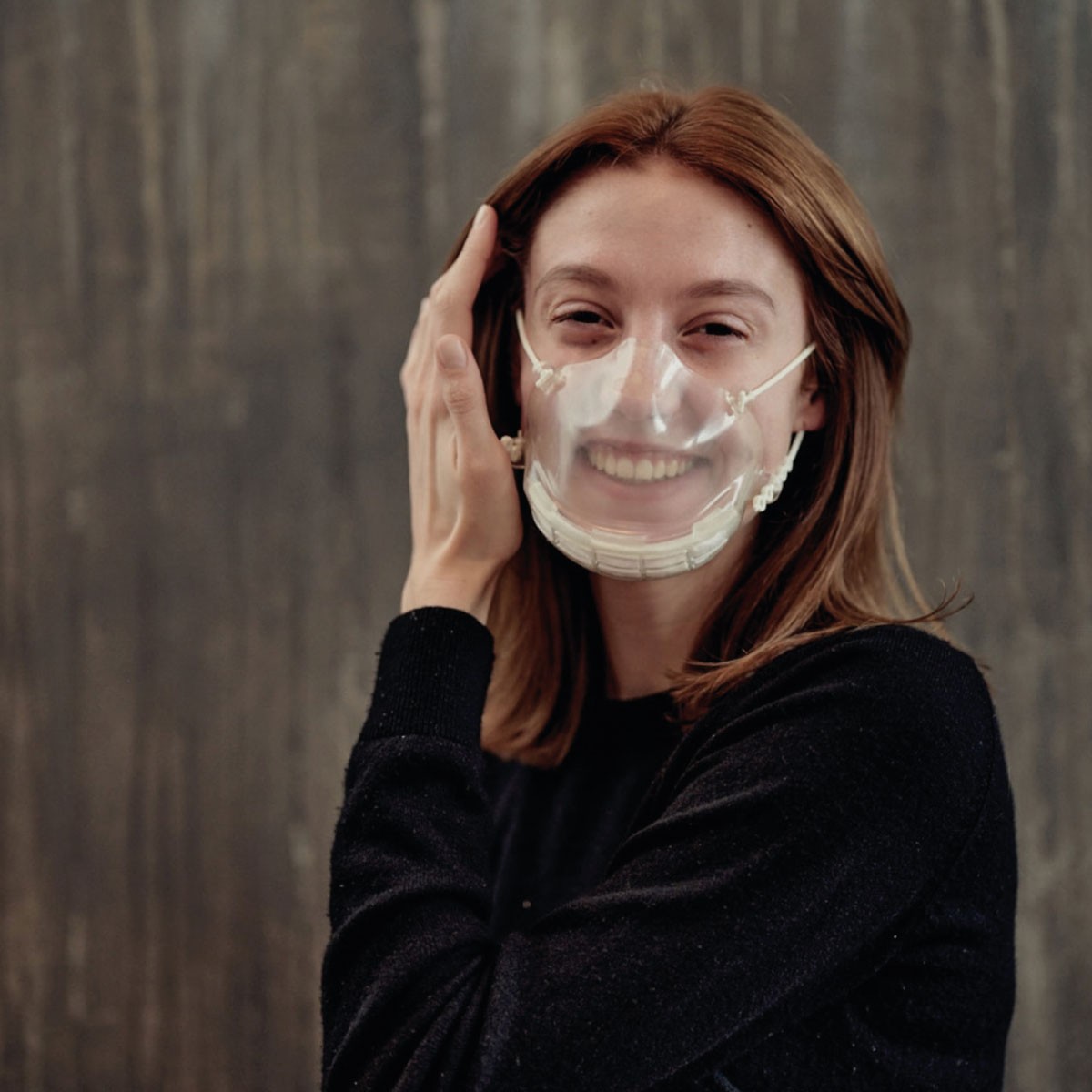 0220121 Masque reutilisable et durable transparent Smile M02