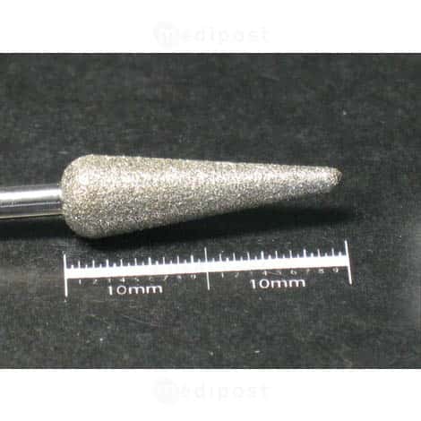 Fraise diamant flamme longue diametre6mm grain moyen M03