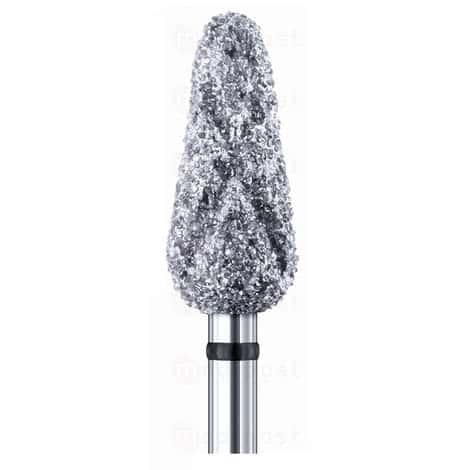 Fraise diamant flamme diametre6 5mm grain super gros a rainure M02