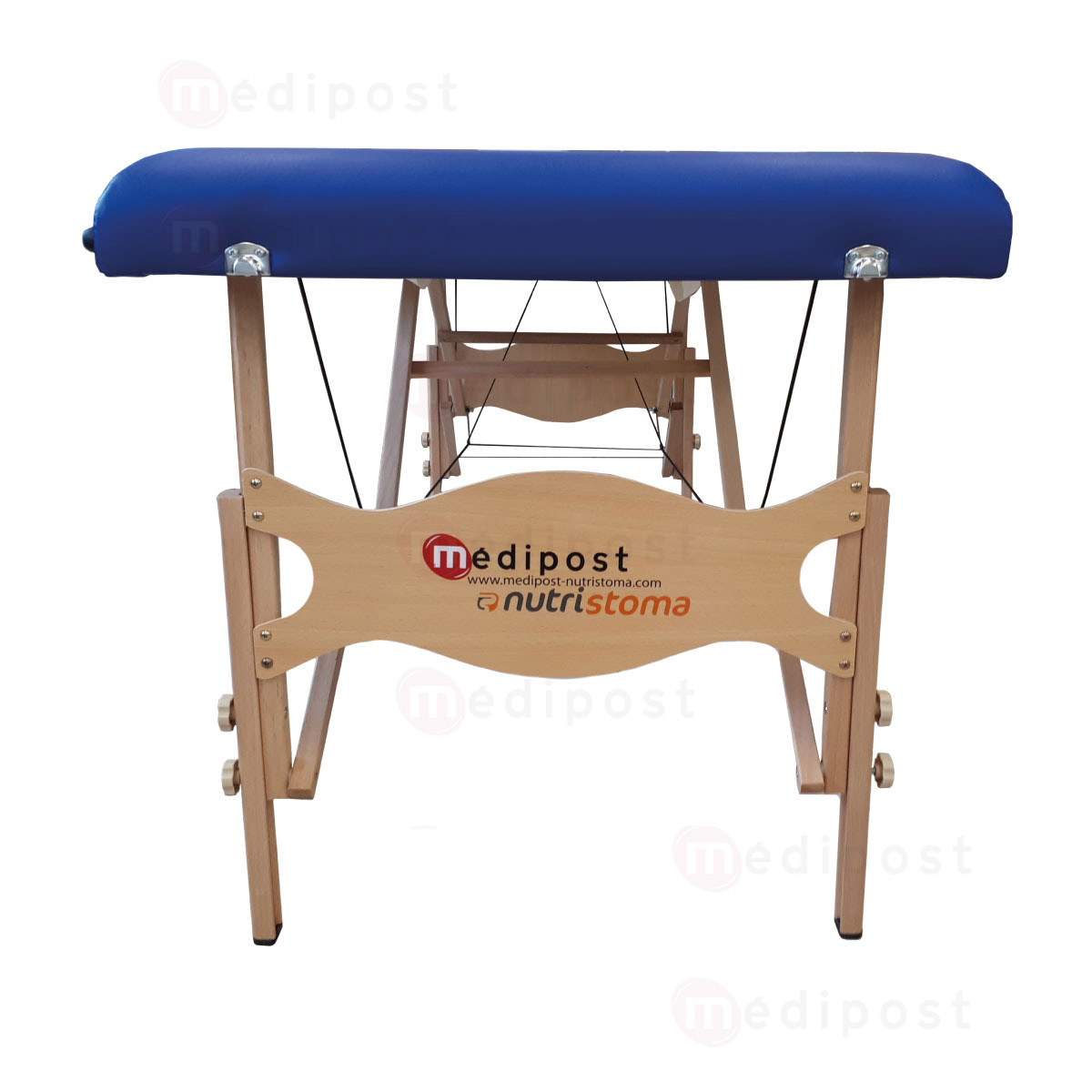 TP305B Divan pliable en bois simili  tetiere fixe Bleu Avec logo M02