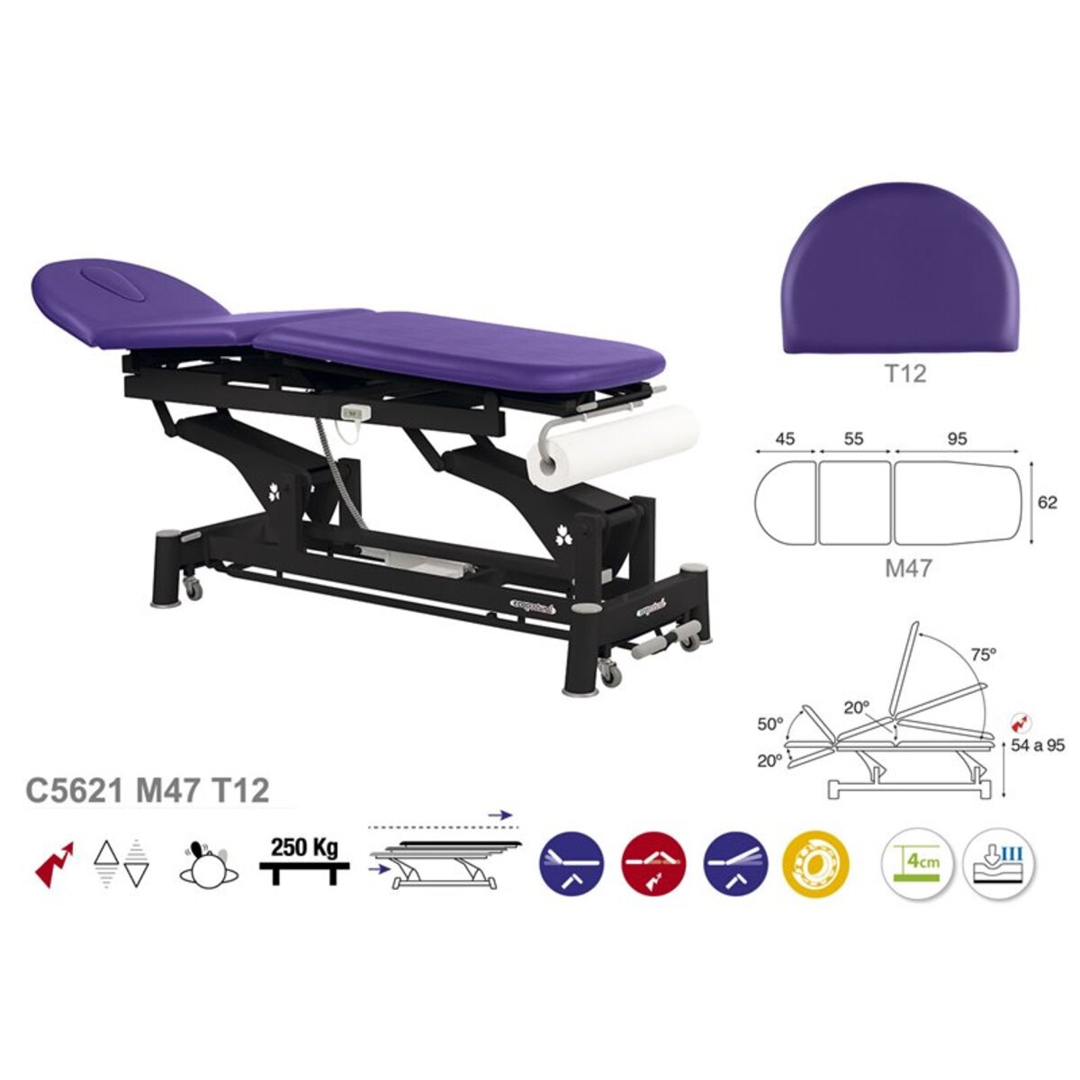 ASCC21 C5521C5921C7521C7921 Table de massage electrique 62x188 serie C21 M04
