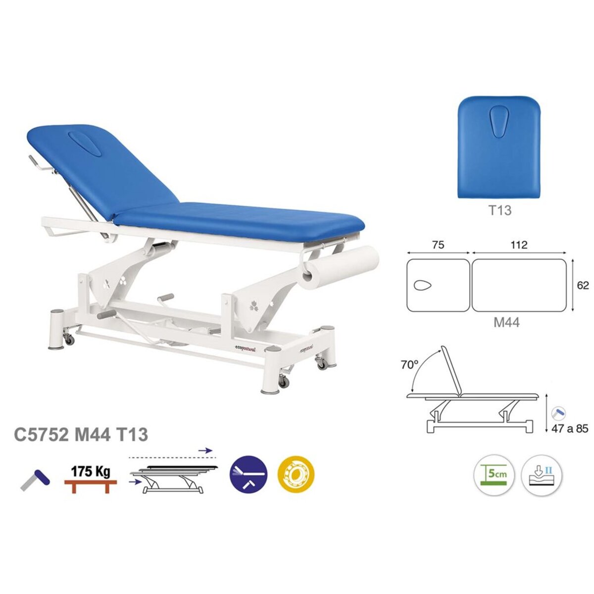 ASCC52 C7952C5952C7552C5552 Table electrique 2 plans T13 62x188 serie C52 M07