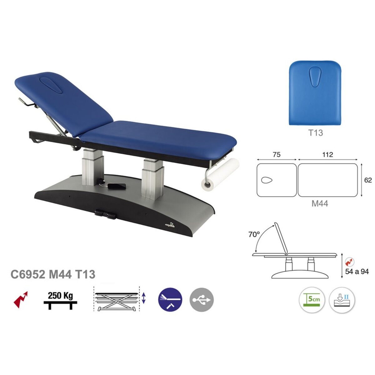 ASCC52 C7952C5952C7552C5552 Table electrique 2 plans T13 62x188 serie C52 M08