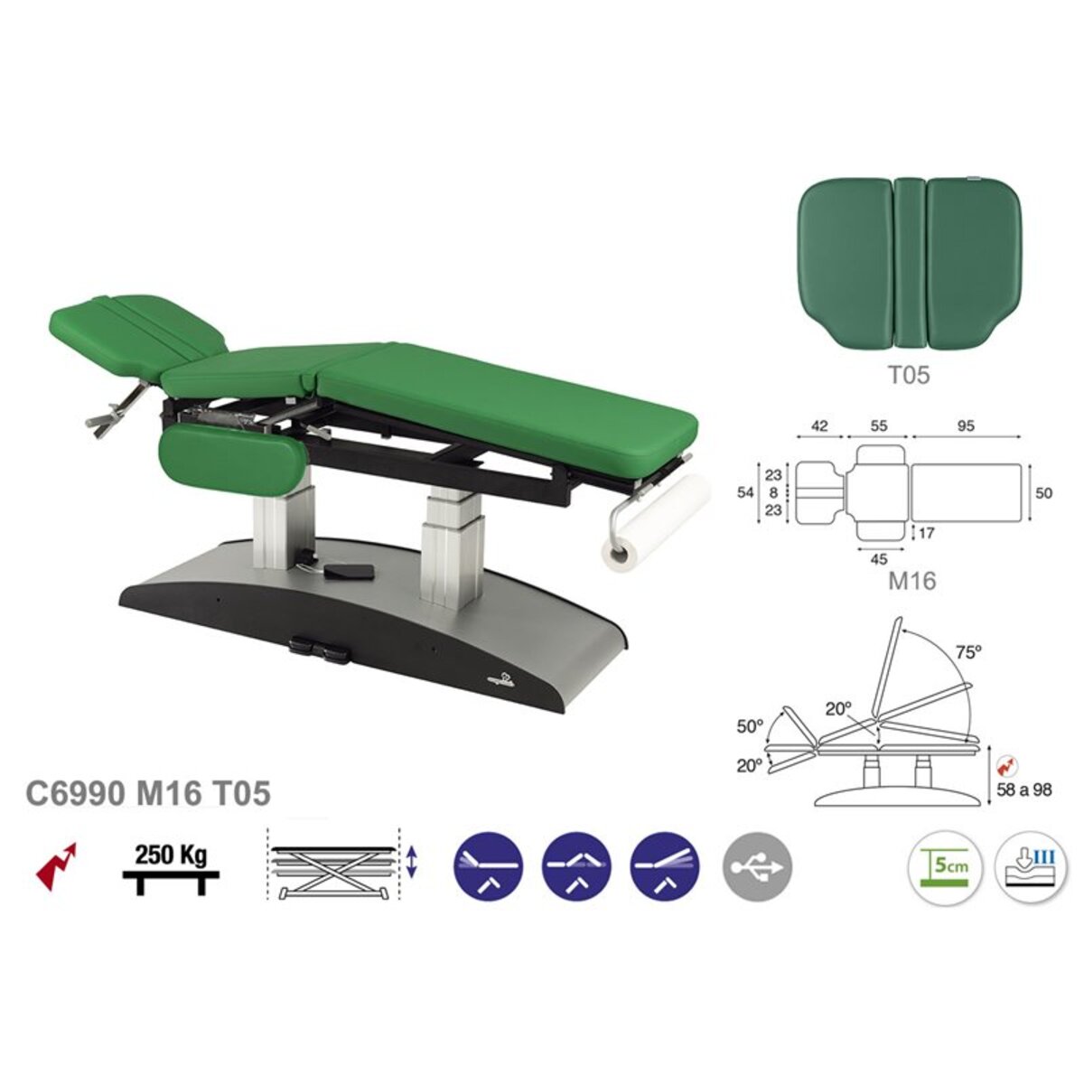 ASCC90 C5990C7990C5590C7590 Table electrique  multifonction T05 50x198 serie C90 M09