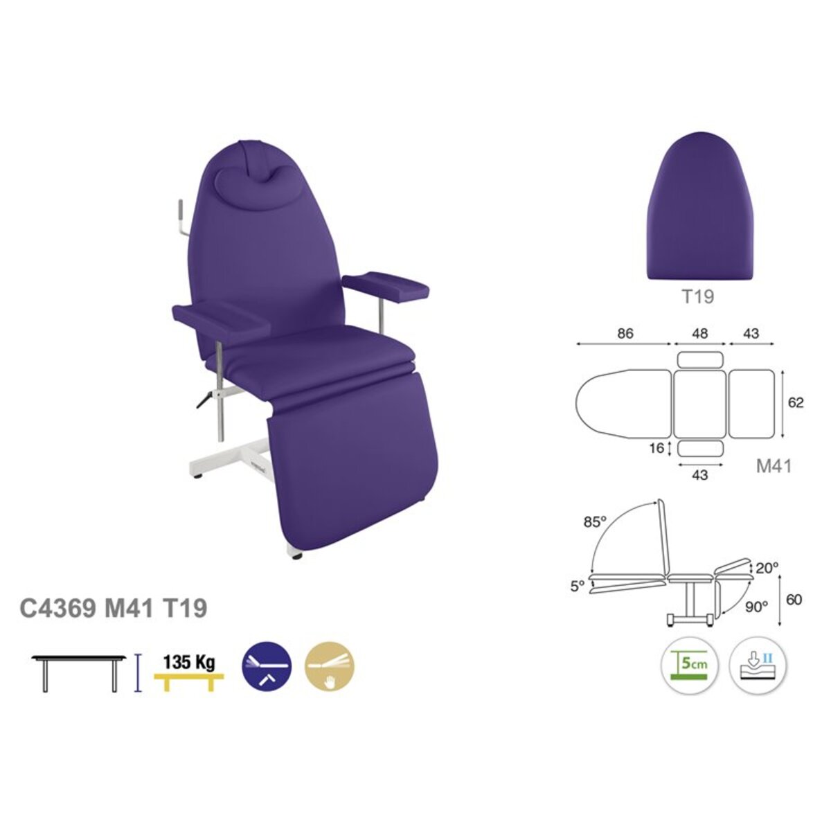 ASCC69 C3569C3769C4369 Fauteuil de prelevement electrique M04