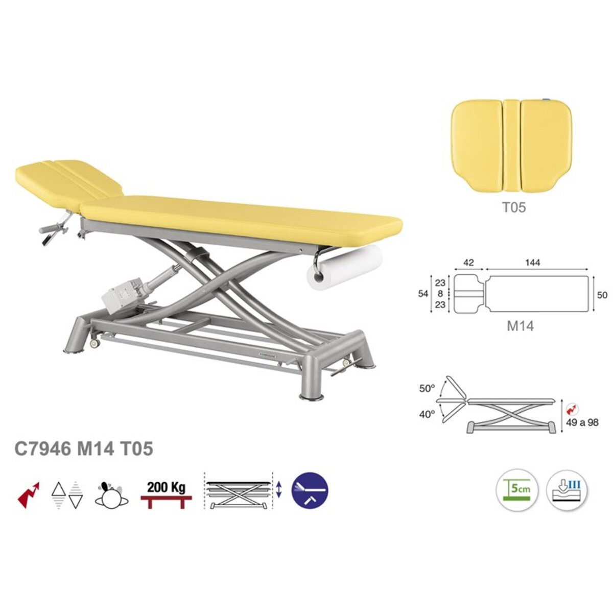 ASCC46 C5946C7946C5546C7546 Table electrique technique T05 50x188 serie C46 M05
