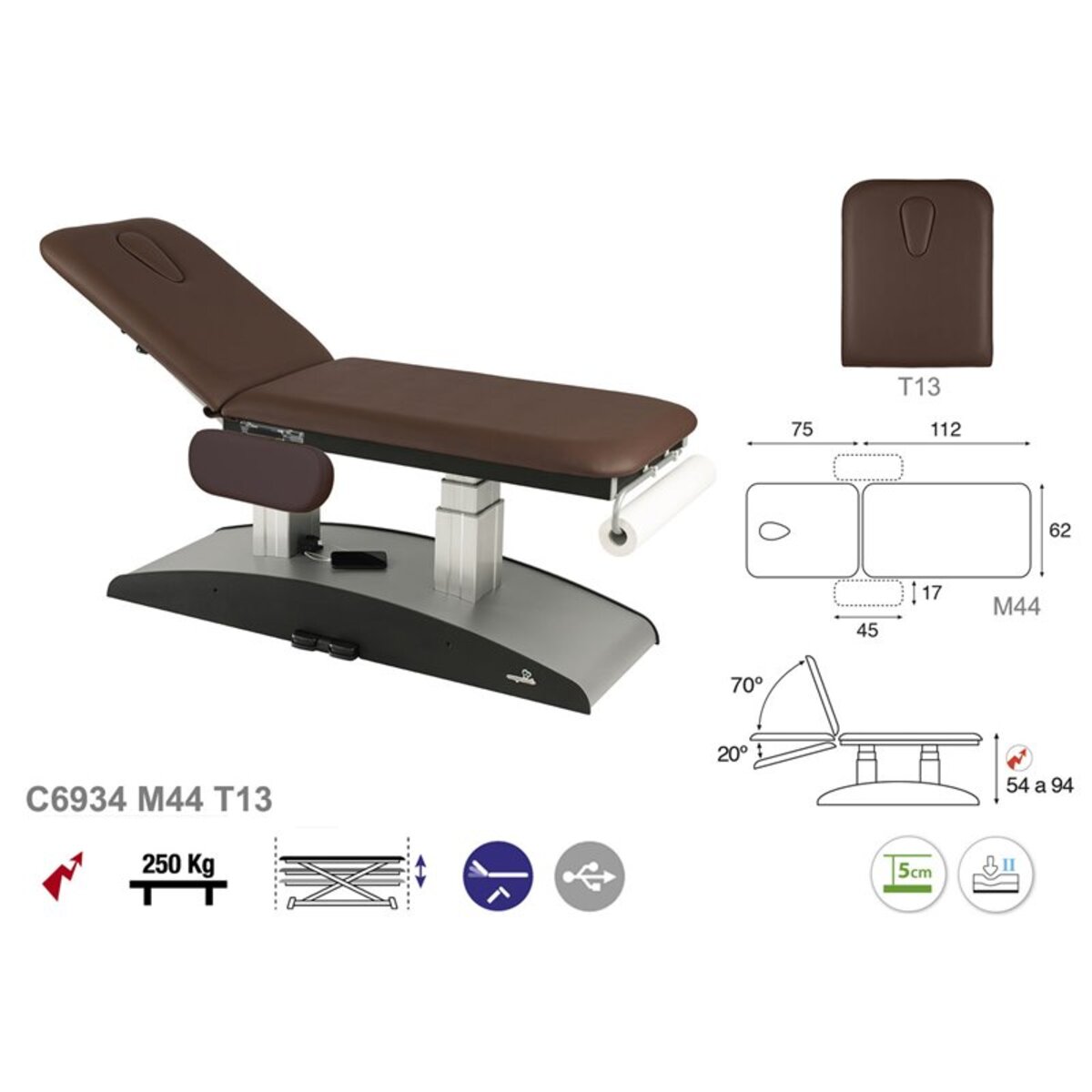 ASCC34 C6934 C5934 C5534 C5734 Table electrique 2 plans T13 62x188 serie C34 M06