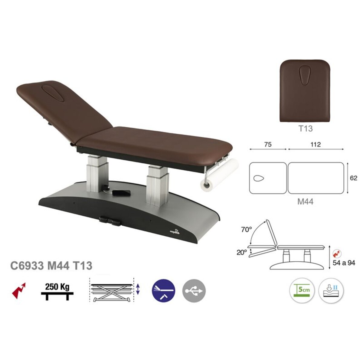ASCC33 C6933 C5933 C5533 C5733 Table electrique 2 plans T13 62x188 serie C33 M06