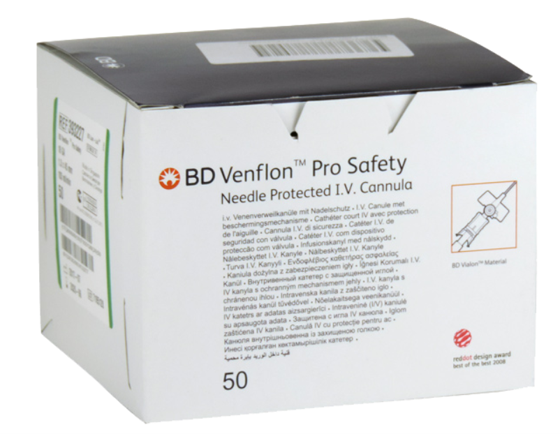 39322X Cathéter BD Venflon Pro Safety + site d'injection M03