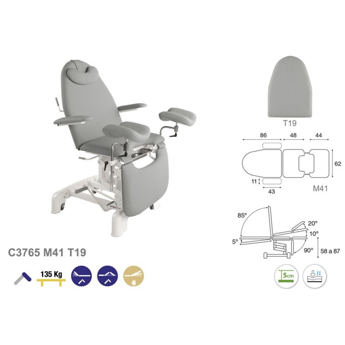 ASCC65 C3574 C3565 C3566 Fauteuil gynecologique M02