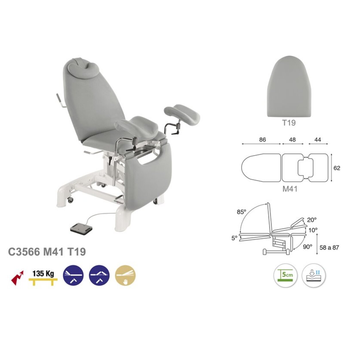 ASCC65 C3574 C3565 C3566 Fauteuil gynecologique M04