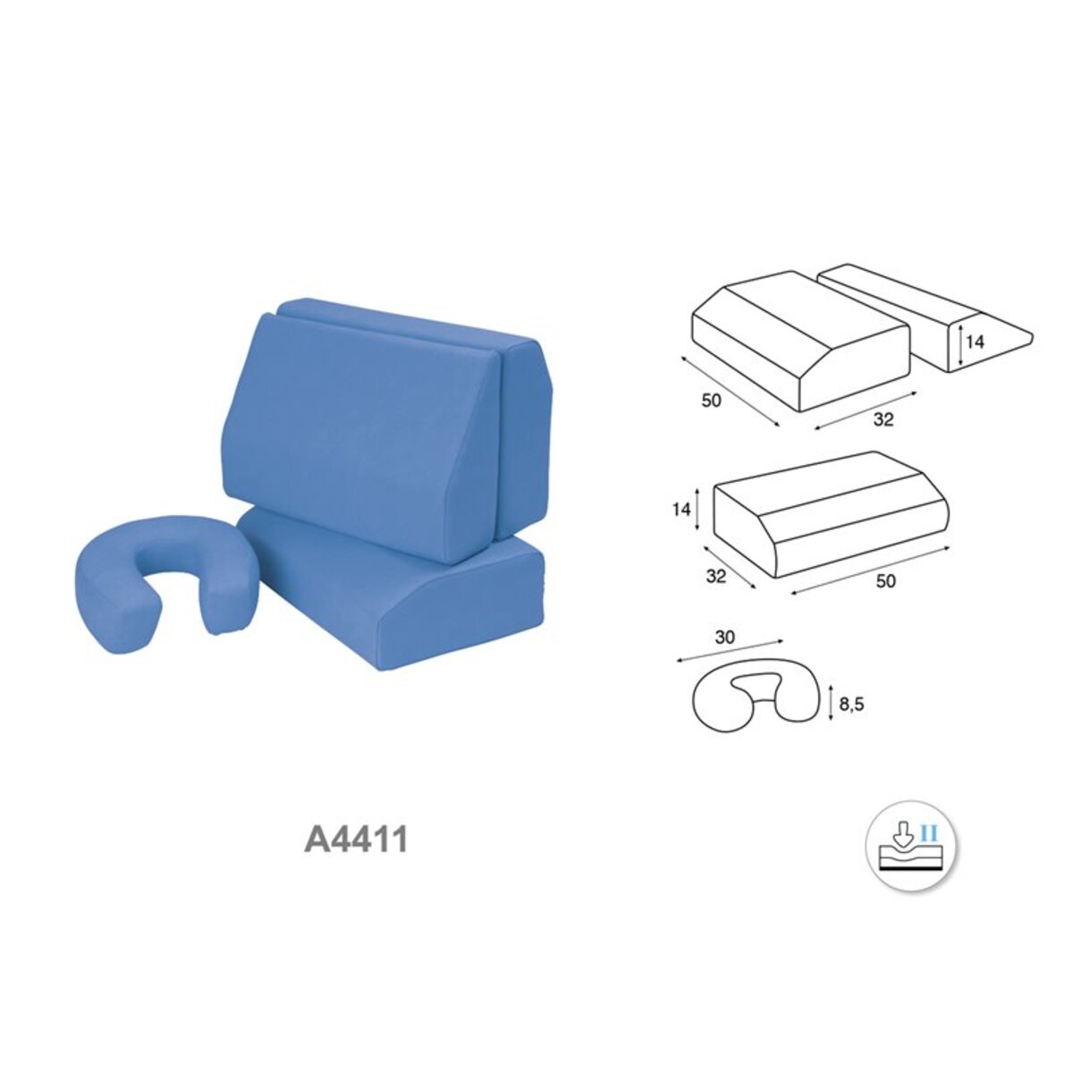 A441130 Jeu de 4 coussins Ecopostural pour massage M02