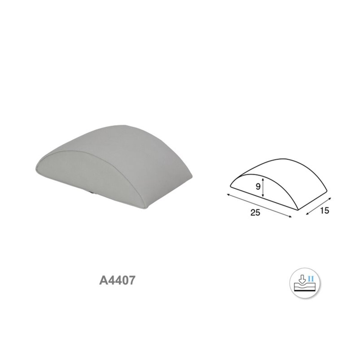 A4407 Coussin cale Ecopostural en forme de demi-lune M02