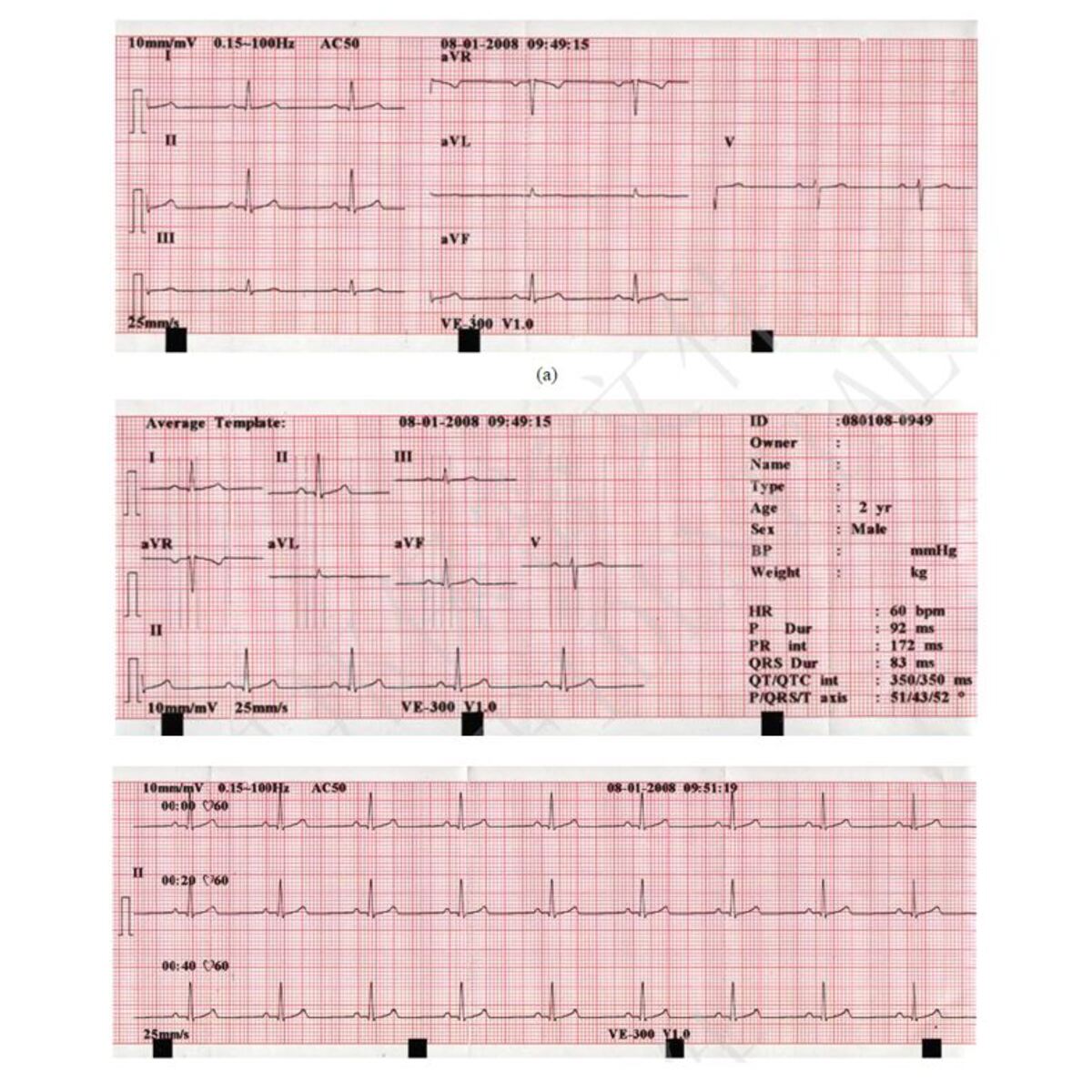 EDAN VE300 VETERINARY ECG PAPERS M03