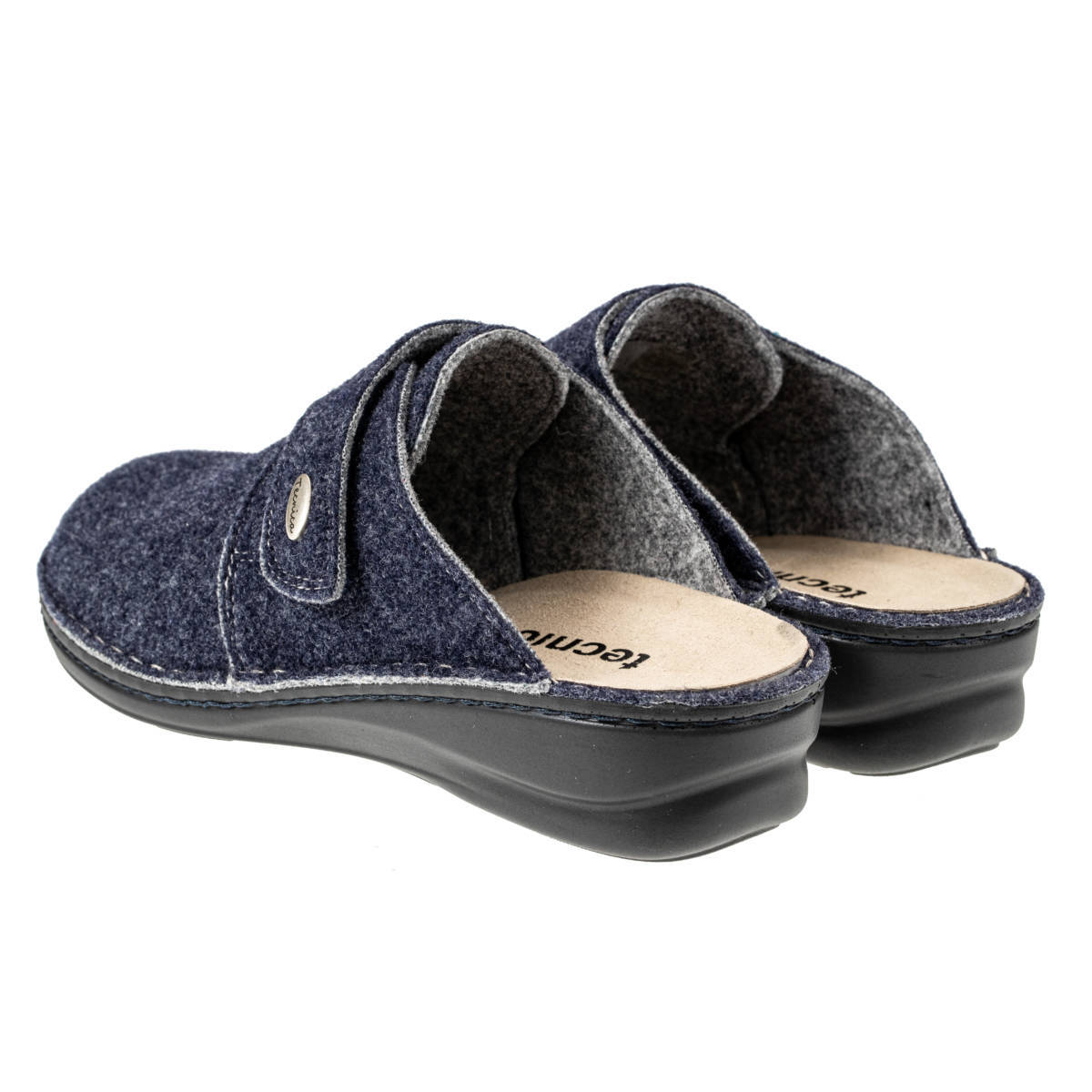 EX042490BL Sabots dame Tecnica Gaia en laine - bleu M02