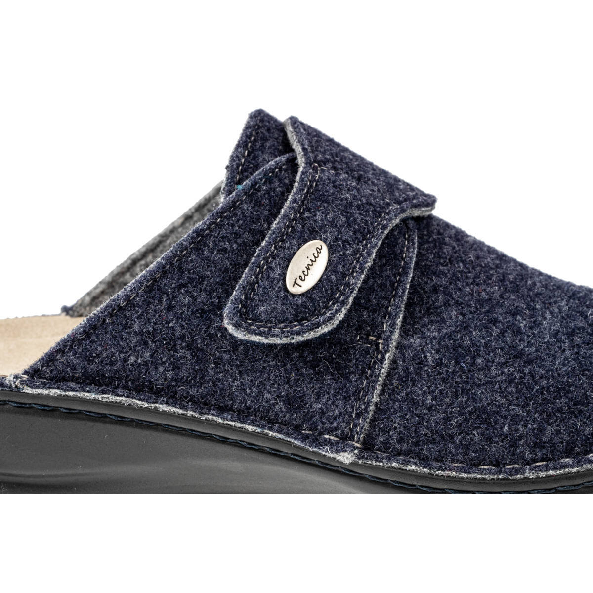 EX042490BL Sabots dame Tecnica Gaia en laine - bleu M04