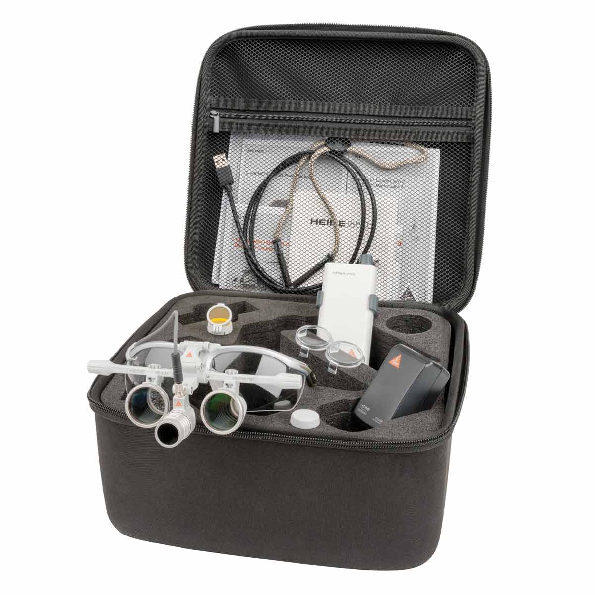 C-008.32.45X Kit Loupes Binoculaires HEINE HR 2,5x sur lunettes S-FRAME M02