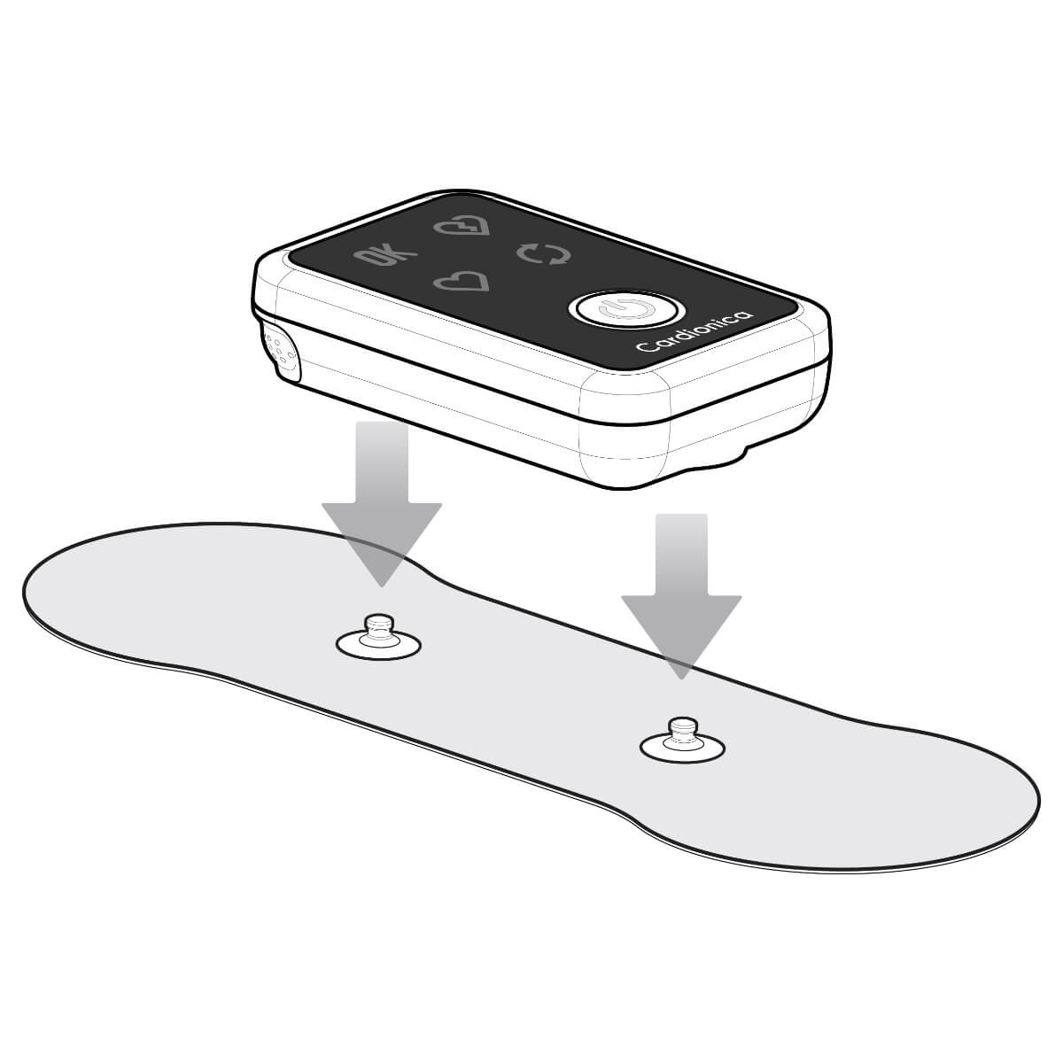 912002 Electrodes réutilisables Cardiodot pour Cardionica (5pcs) M02