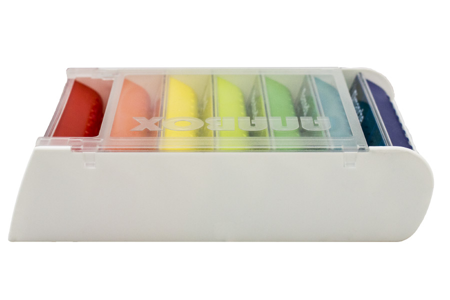AD155890 Pilulier Semainier Anabox 7 jours à 5 compartiments Rainbow M04