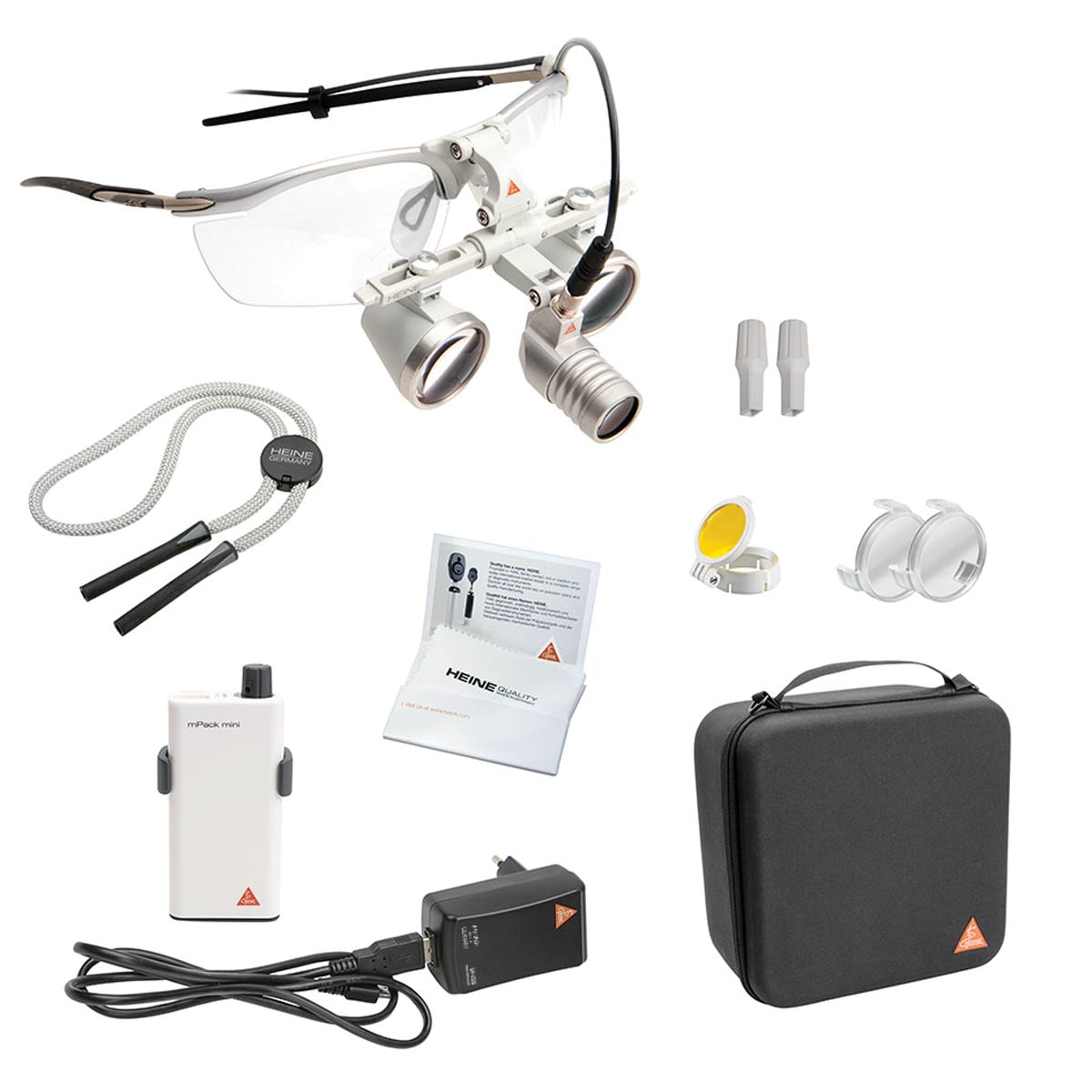 C-008.32.45X Kit Loupes Binoculaires HEINE HR 2,5x sur lunettes S-FRAME M03