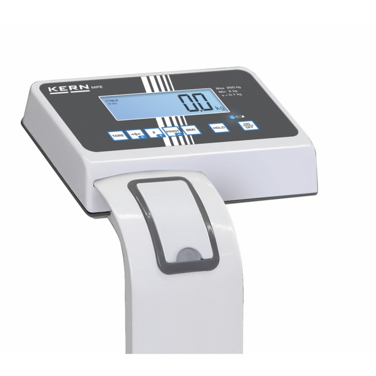 Pèse-personne colonne KERN avec toise piles ou secteur MPE 250K100HM M02