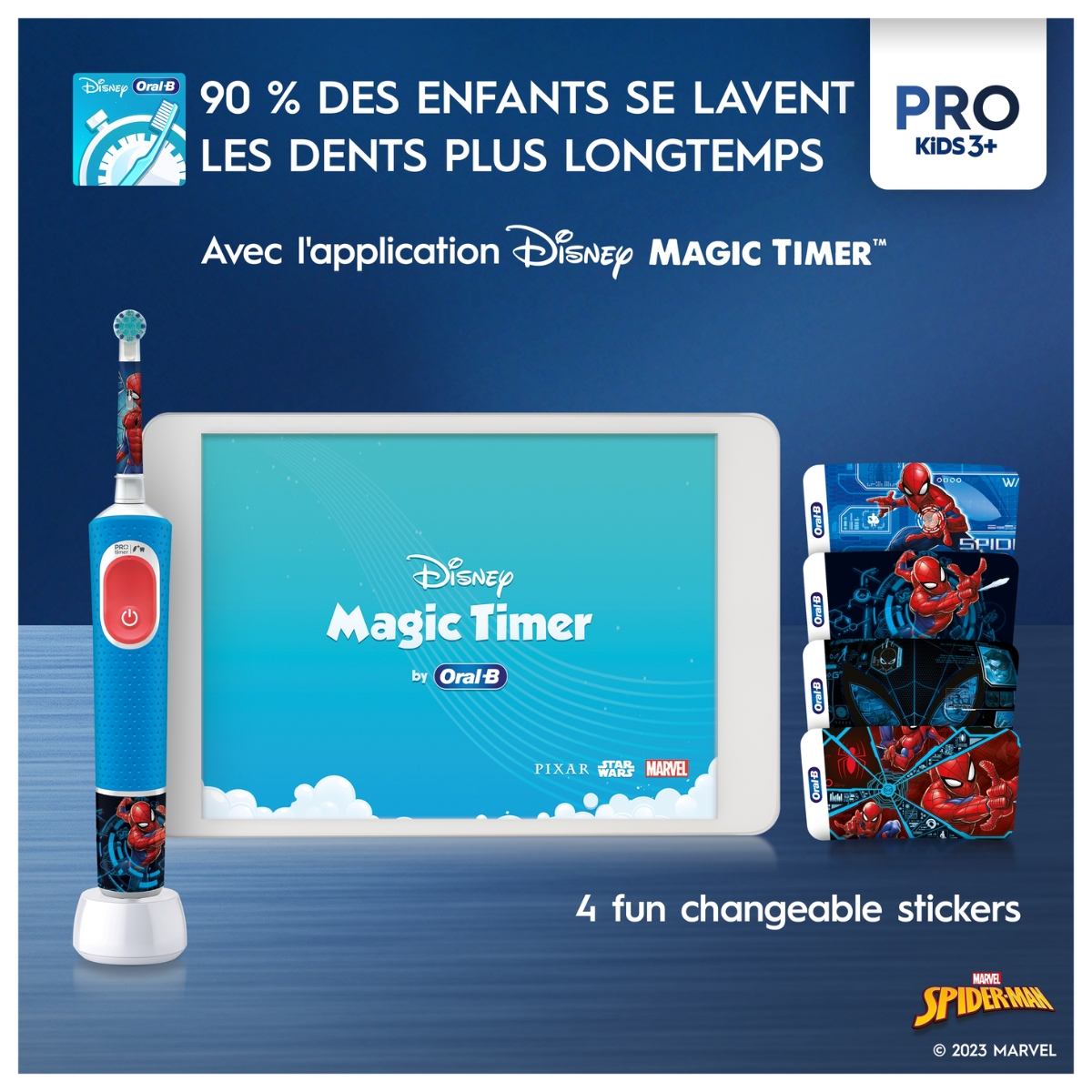 Brosse à dents électrique Oral-B Vitality Pro Kids 3+ Spiderman 1 M03