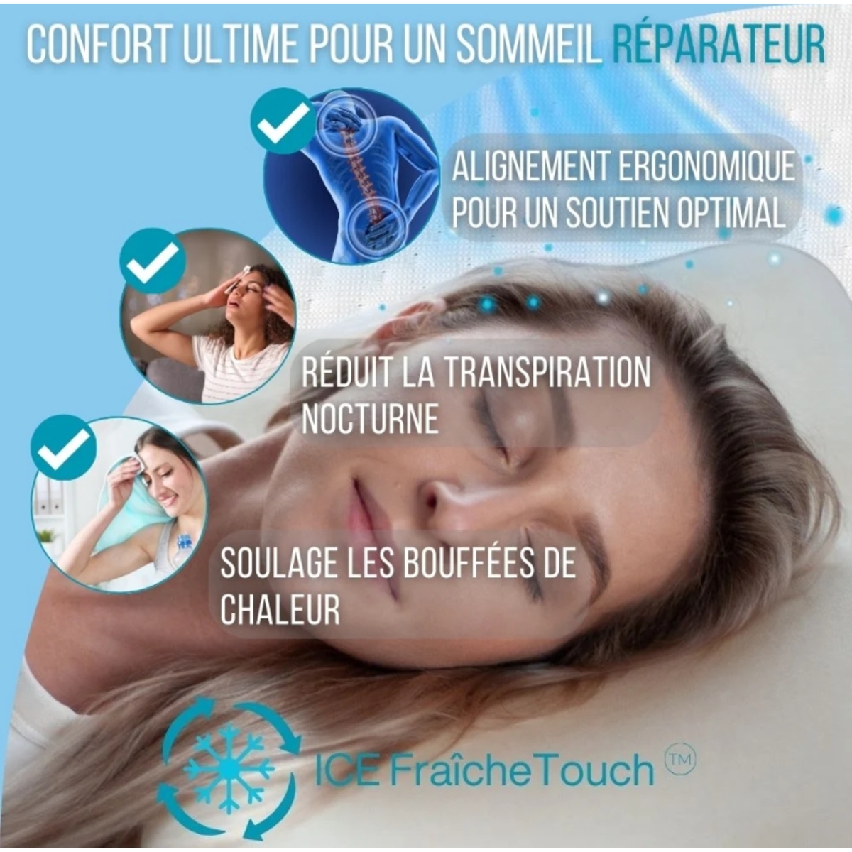 Oreiller climaconfort gel refraichissant M06