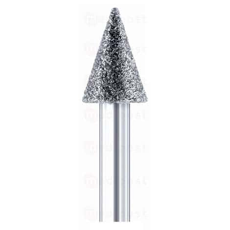 Fraise diamant cone pointu diametre3 7mm grain moyen M02