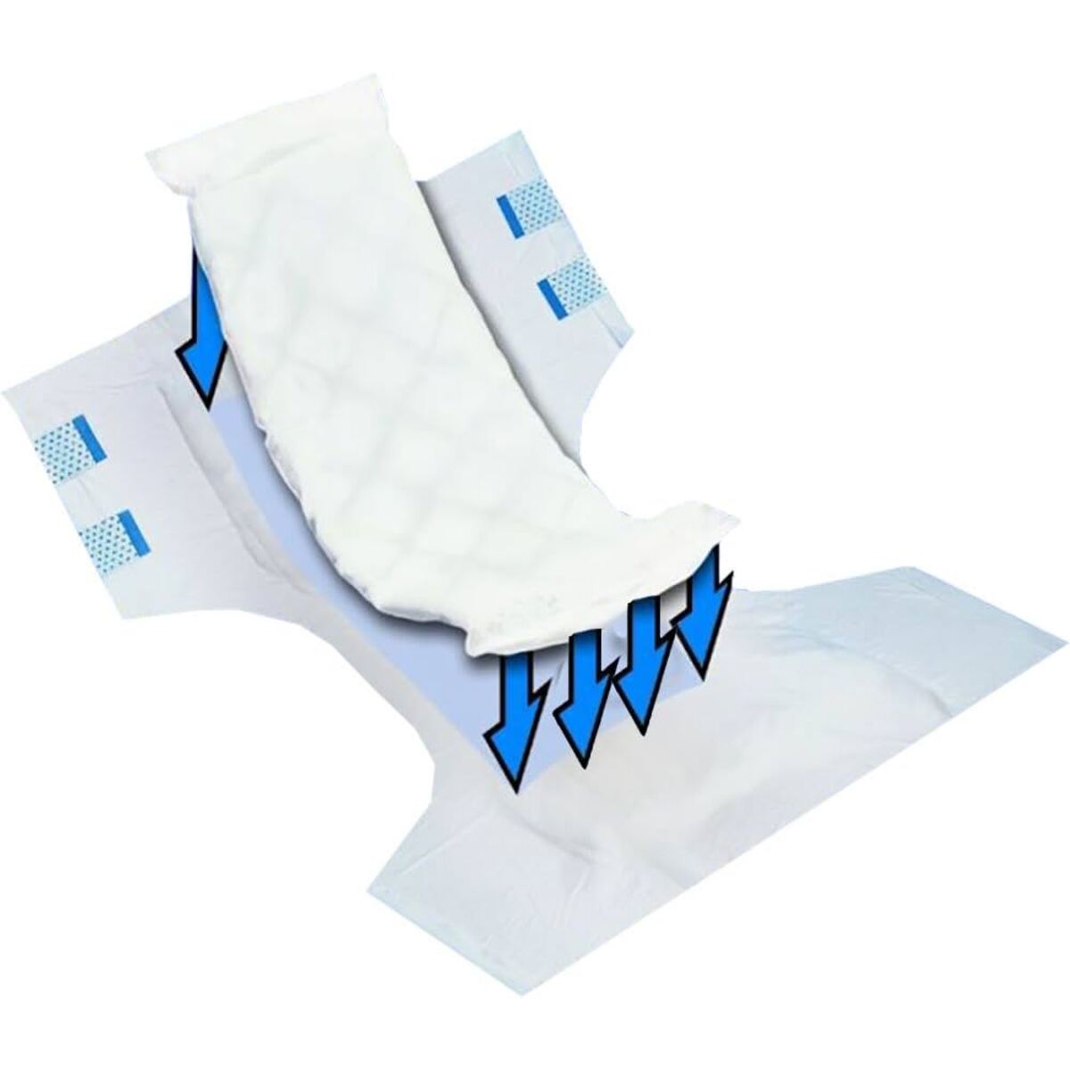 Seni traversable rectangulaire absorbant lange M02