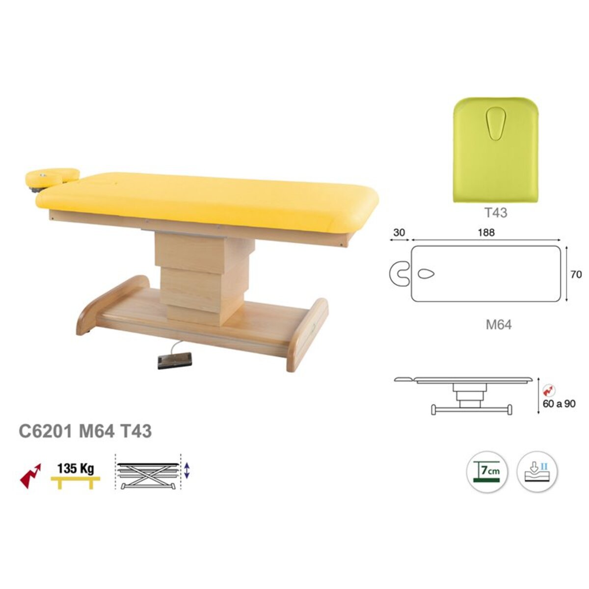 TABLE ELECTRIQUE PIETEMENT CENTRAL BOIS M03