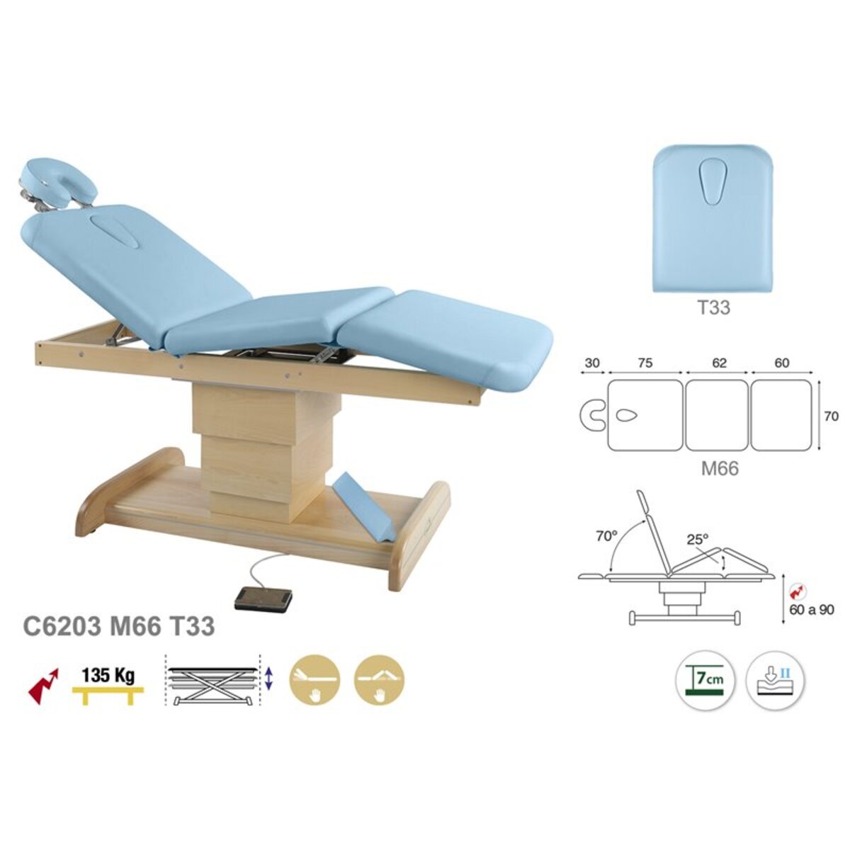 TABLE ELECTRIQUE PIETEMENT CENTRAL BOIS M04