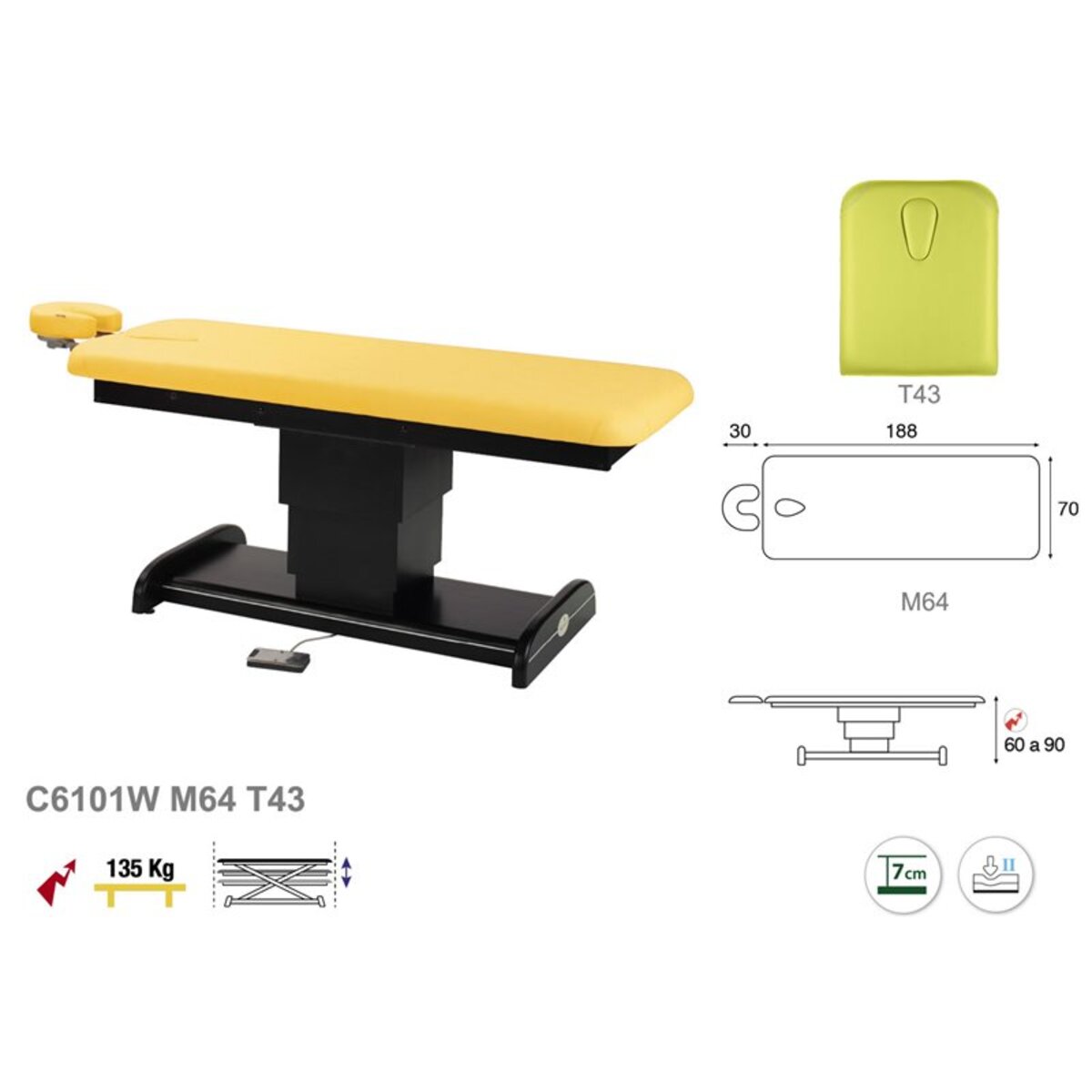 TABLE ELECTRIQUE PIETEMENT CENTRAL BOIS - WENGE M05