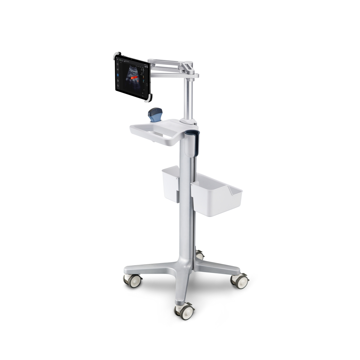 Chariot pied sur roulettes avec bras télescopique M02