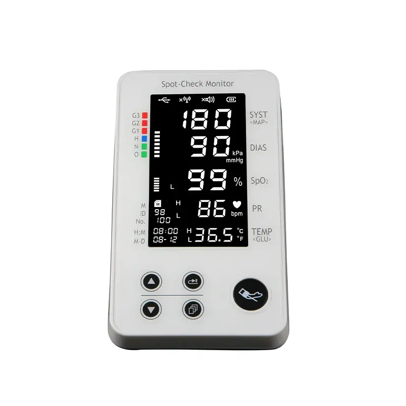 LepuCreativeMedicalPortableAll-in-oneVitalSignsMonitorPC-303SpotCheckMonitorMeasureECGSpO2PulseRateNIBPTemperatureBloodGlucoseSupportBluetoothConnection-4.webp