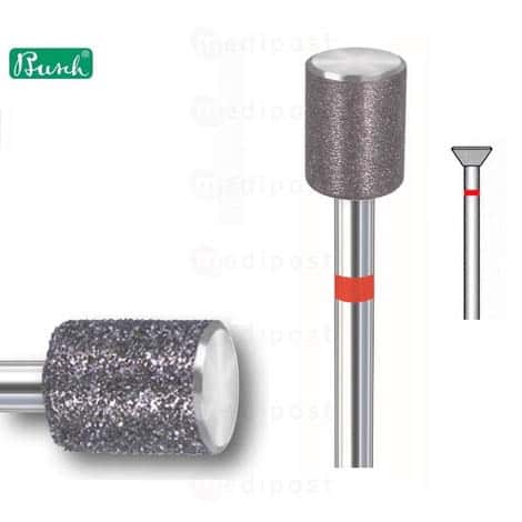 Fraise diamant cone diametre6 5mm side grip grain fin M03