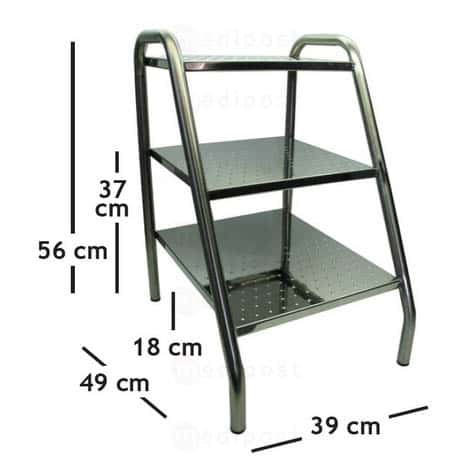 Marchepied en inox 3 marches M02