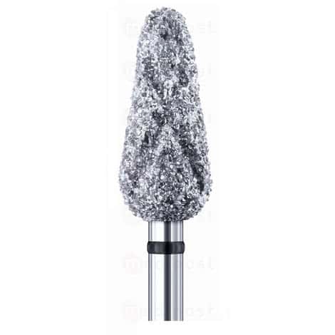 Fraise diamant cone diametre8 5mm grain super gros a rainure M02