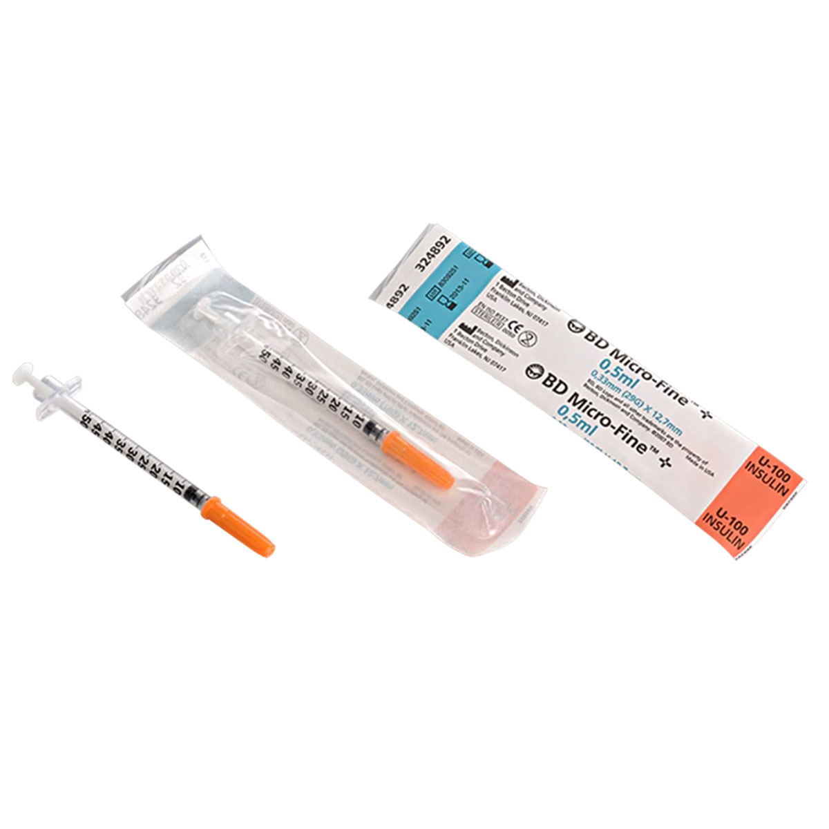 324827 Seringue à insuline Micro-Fine+ 1ml avec aiguille 29Gx12.7mm (100) M01