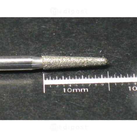 Fraise diamant allumette diametre 2 3mm bout arrondi grain moyen M03