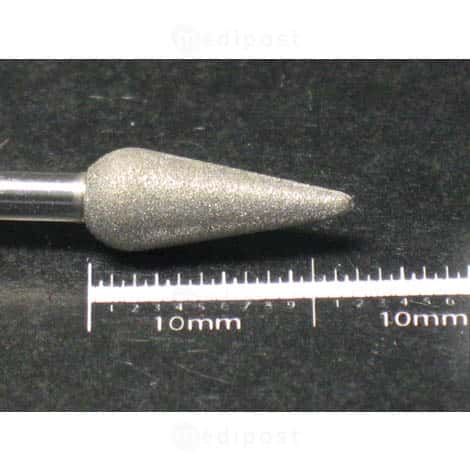 Fraise diamant flamme diametre4 7mmgrain fin M03