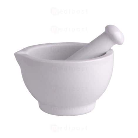 Vijzel en stamper van keramiek