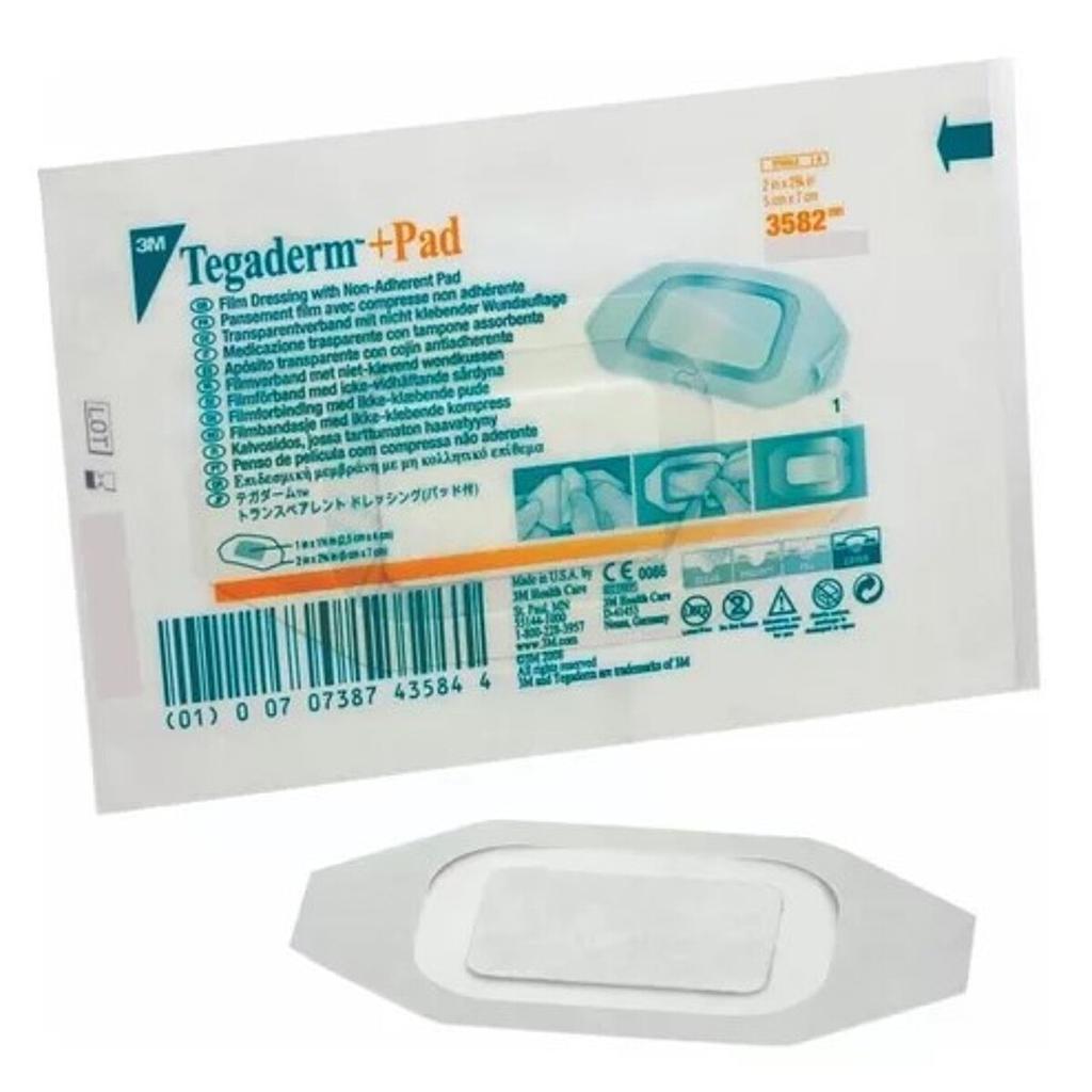 Tegaderm™ + pad Transparante pleister steriel met kompres