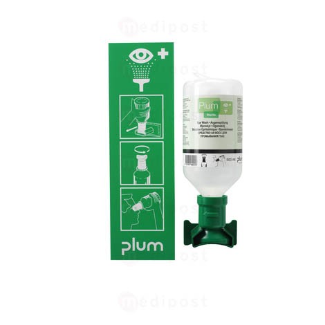 Station de lavage oculaire (solution ophtalmique 0,9% NaCl)