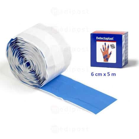 Detectaplast universeel waterdicht blauw verband 6cmx5m