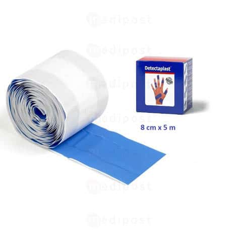 Detectaplast universeel waterdicht blauw verband 8cmx5m