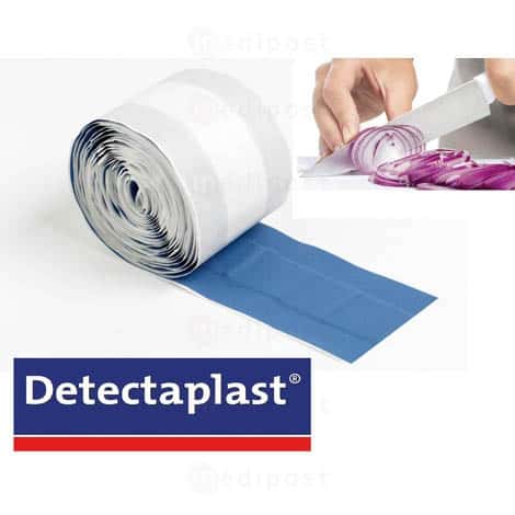 Detectaplast Elastisch verband blauw detecteerbaar 6cmx5m