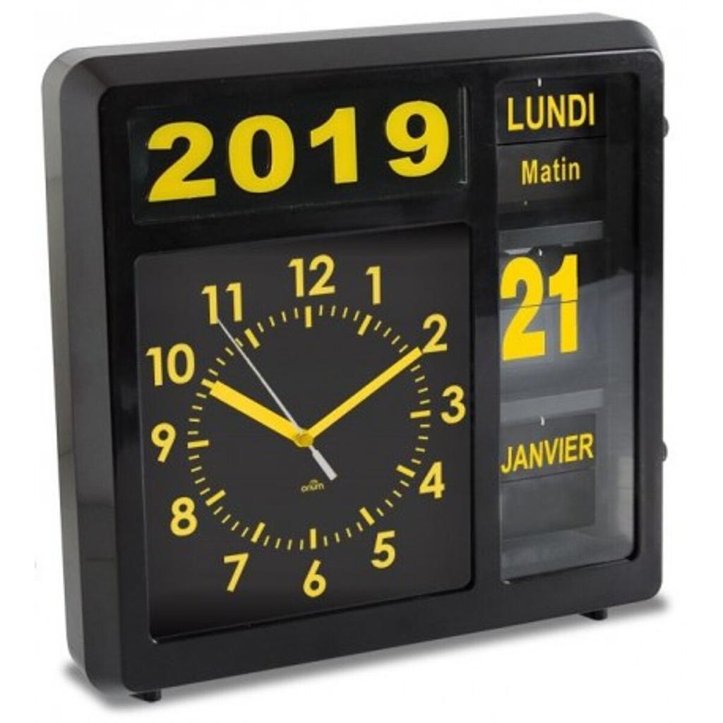 Horloge Alzheimer à date à volets Visual