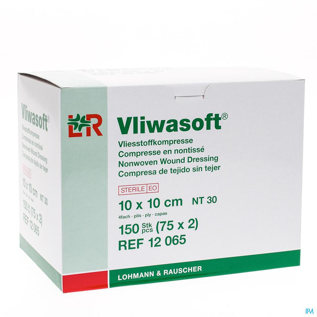 Compresse L&R Vliwasoft non-tissée stérile 4 plis