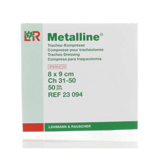 Métalline Compresse de trachéotomie 8x9cm