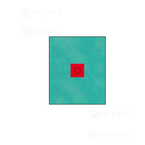 Champ opératoire 50x60cm stérile troué ø6cm